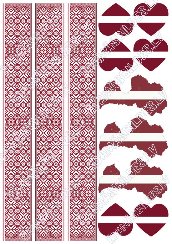 Chocolate Transfer Sheets "Latvija!" Nr 2